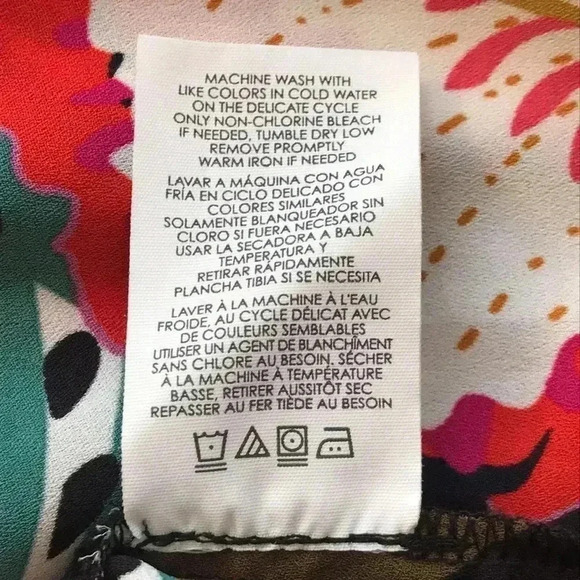 Cabi Hibiscus Floral Lily Print Blouse Tank Size S - Picture 7 of 7